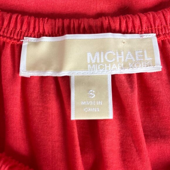 Michael Kors On Off Shoulder Blouse Womens Small Coral Pink - Picture 6 of 10
